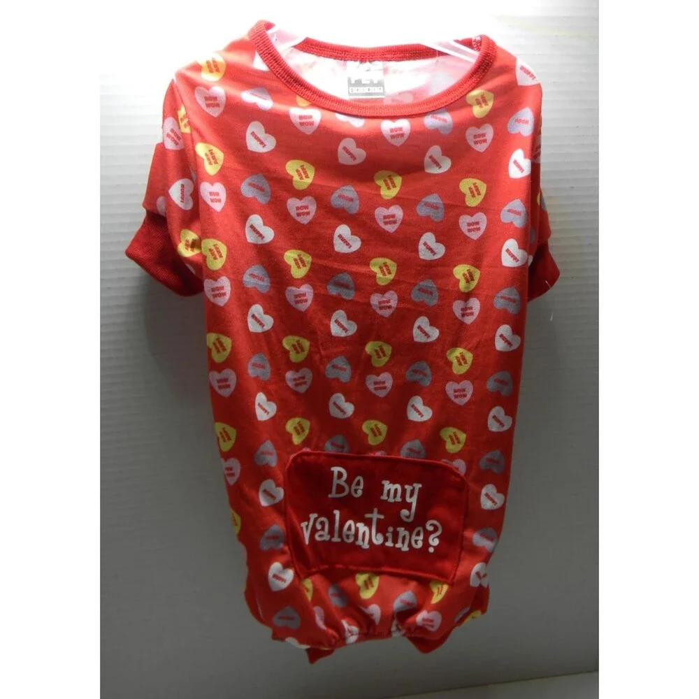 Pet Spirit Candy Hearts Valentine's Day Dog Shirt Apparel Sz M NWOT